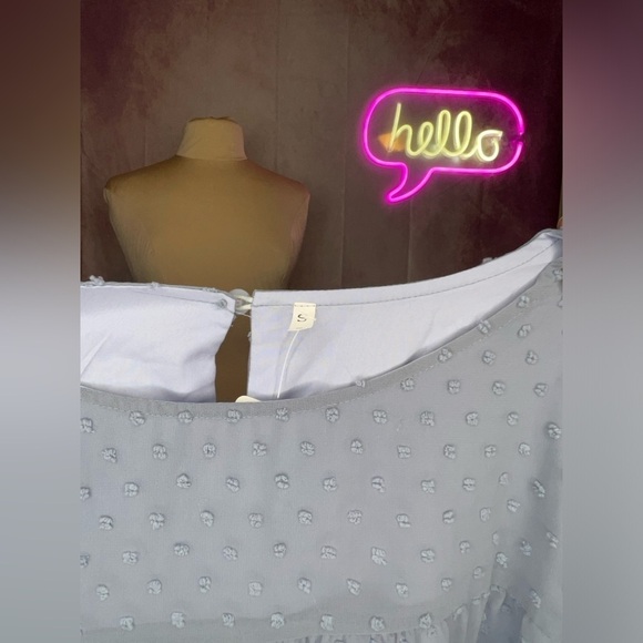 Textured long sleeve blouse -S - Picture 3 of 3